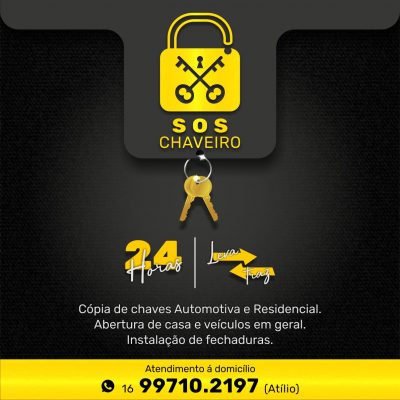 SOS Atilio Chaveiro Araraquara - Chaveiro 24 horas em Araraquara
